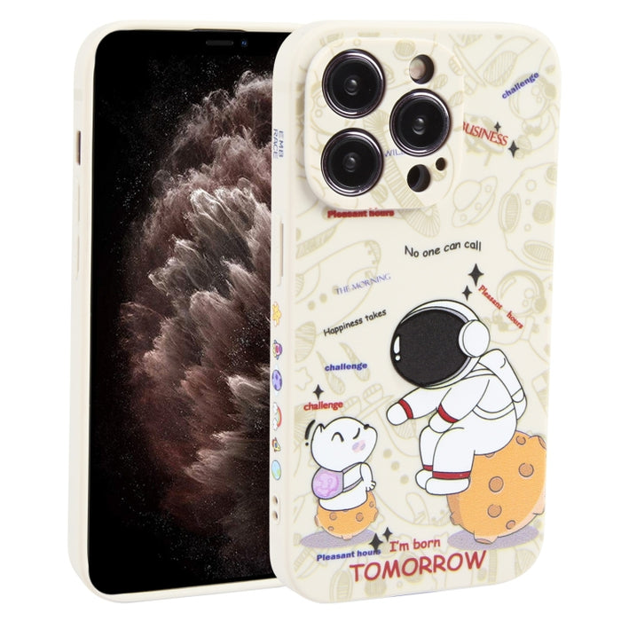 Estuche para teléfono TPU esmerilado con patrón de astronauta