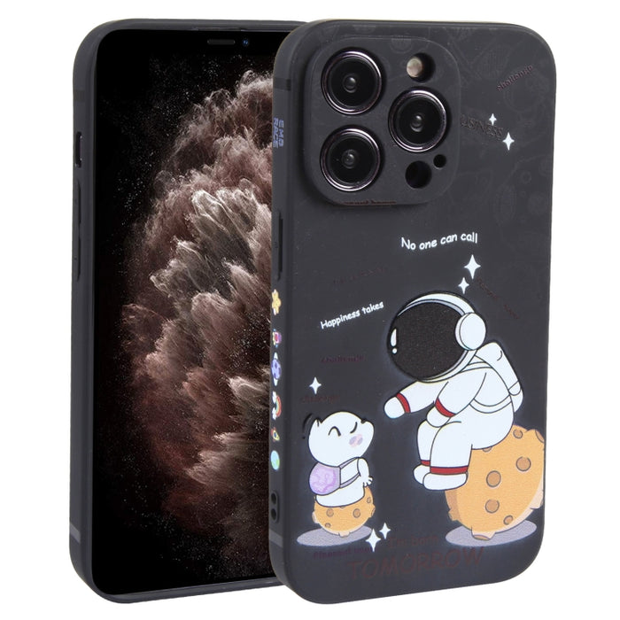 Estuche para teléfono TPU esmerilado con patrón de astronauta