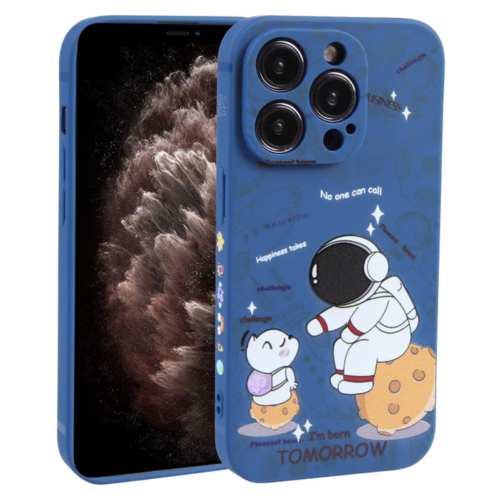 Estuche para teléfono TPU esmerilado con patrón de astronauta