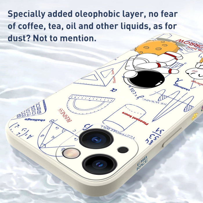 Estuche para teléfono TPU esmerilado con patrón de astronauta
