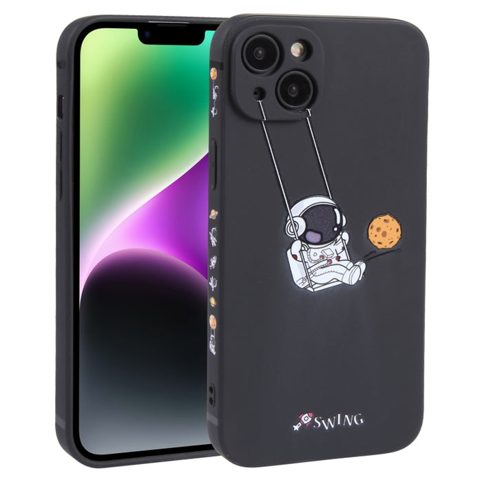 Estuche para teléfono TPU con patrón oscilante de astronauta
