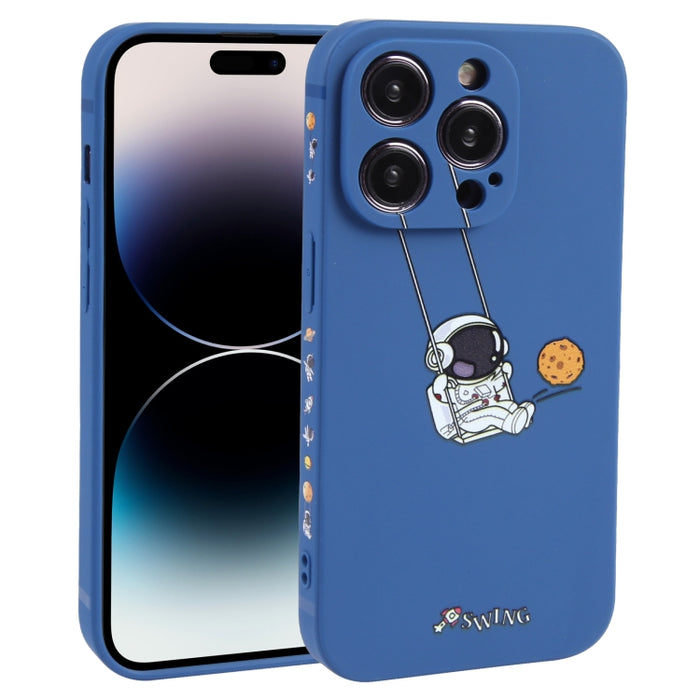 Estuche para teléfono TPU con patrón oscilante de astronauta