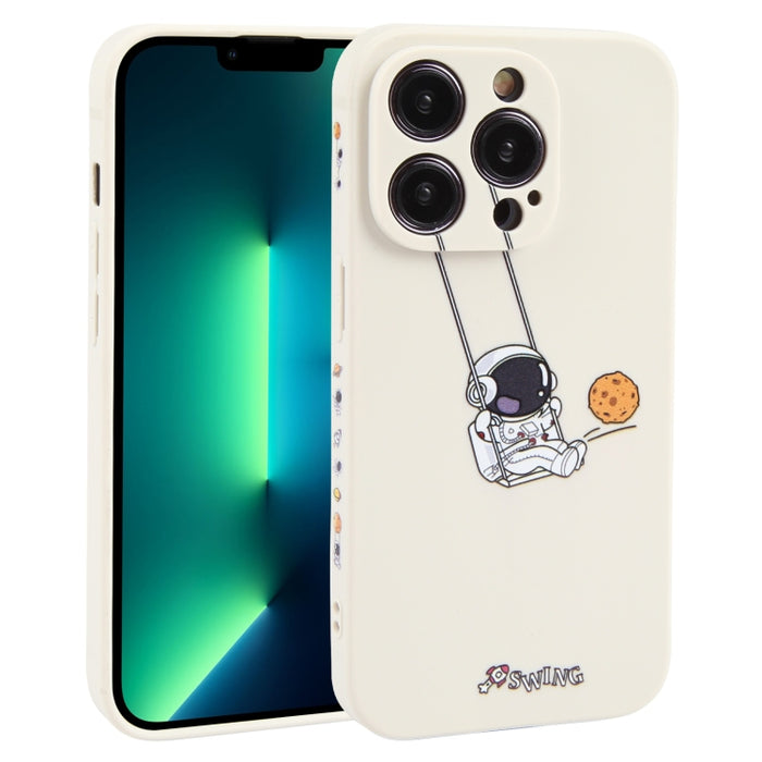 Estuche para teléfono TPU con patrón oscilante de astronauta