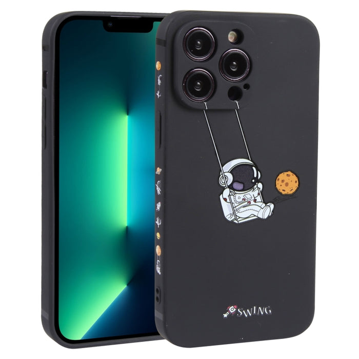 Estuche para teléfono TPU con patrón oscilante de astronauta