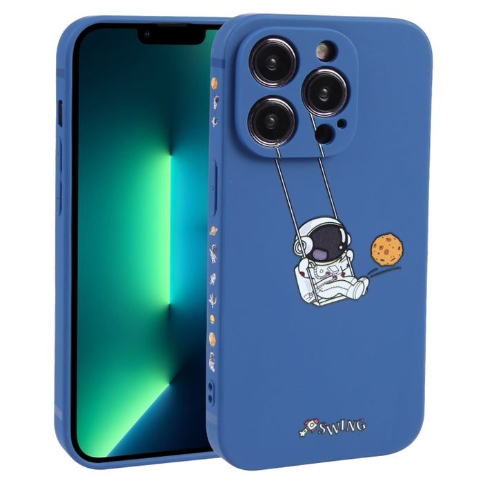 Estuche para teléfono TPU con patrón oscilante de astronauta