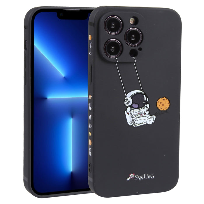 Estuche para teléfono TPU con patrón oscilante de astronauta