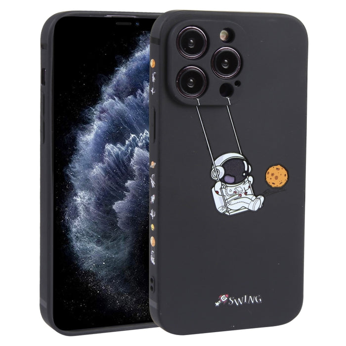 Estuche para teléfono TPU con patrón oscilante de astronauta
