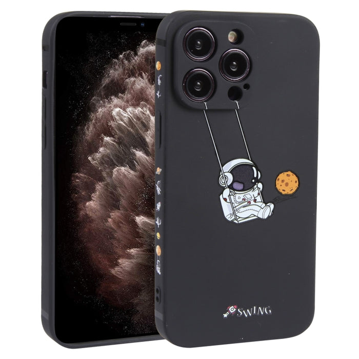 Estuche para teléfono TPU con patrón oscilante de astronauta