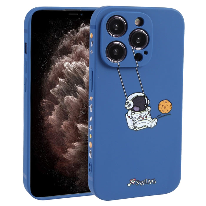 Estuche para teléfono TPU con patrón oscilante de astronauta