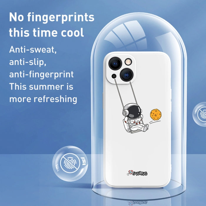 Estuche para teléfono TPU con patrón oscilante de astronauta