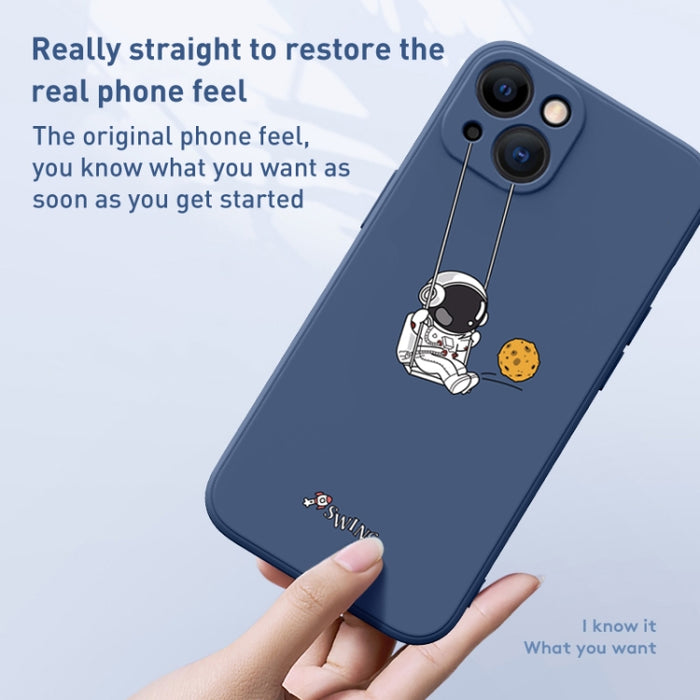 Estuche para teléfono TPU con patrón oscilante de astronauta