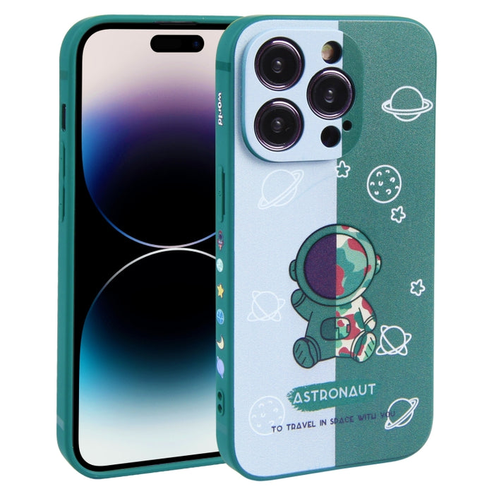 Caja del teléfono de TPU con patrón de astronauta en contraste de color