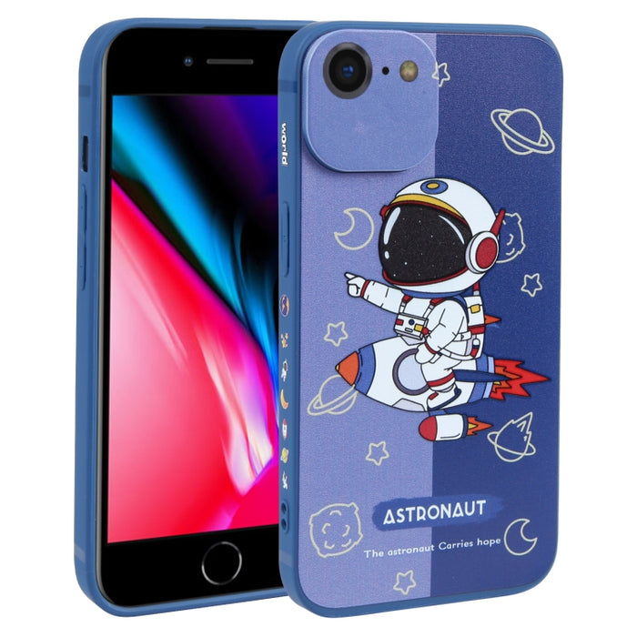 Caja del teléfono de TPU con patrón de astronauta en contraste de color
