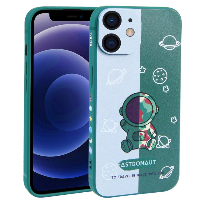 Caja del teléfono de TPU con patrón de astronauta en contraste de color