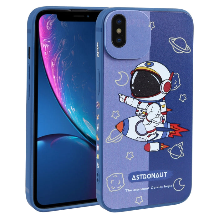 Caja del teléfono de TPU con patrón de astronauta en contraste de color