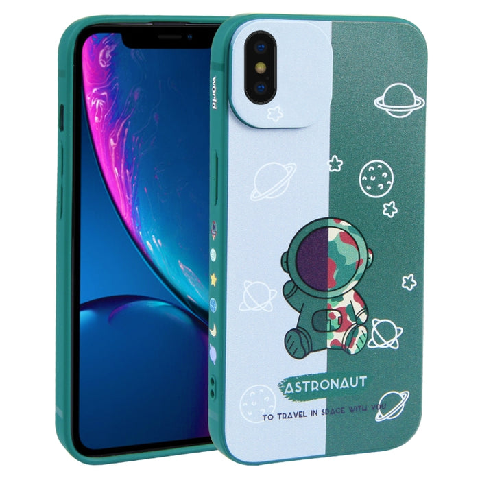 Caja del teléfono de TPU con patrón de astronauta en contraste de color
