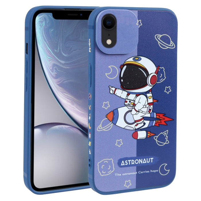 Caja del teléfono de TPU con patrón de astronauta en contraste de color
