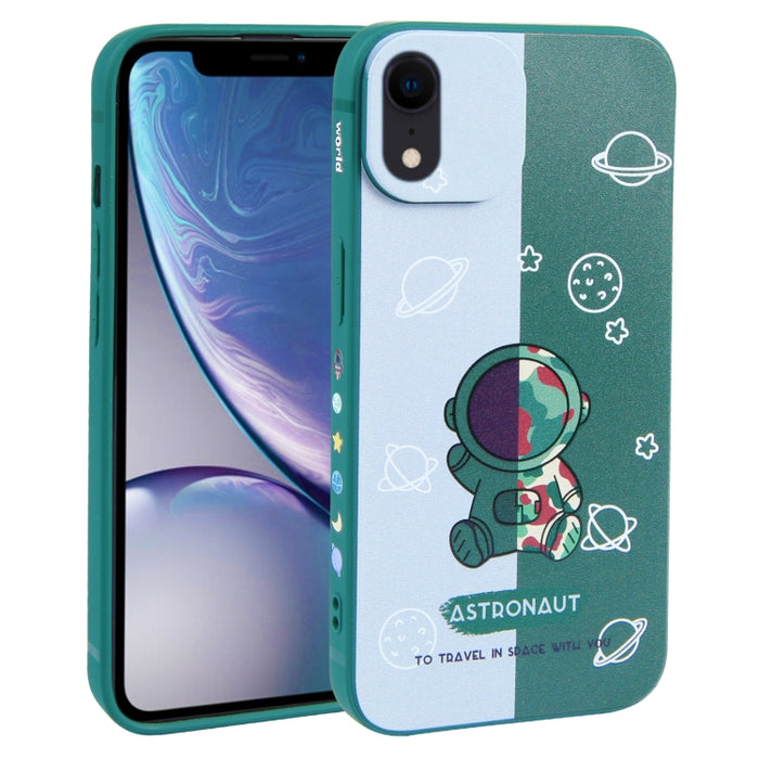 Caja del teléfono de TPU con patrón de astronauta en contraste de color