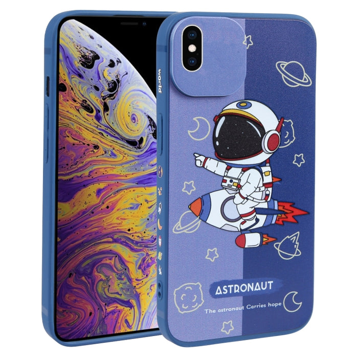 Caja del teléfono de TPU con patrón de astronauta en contraste de color