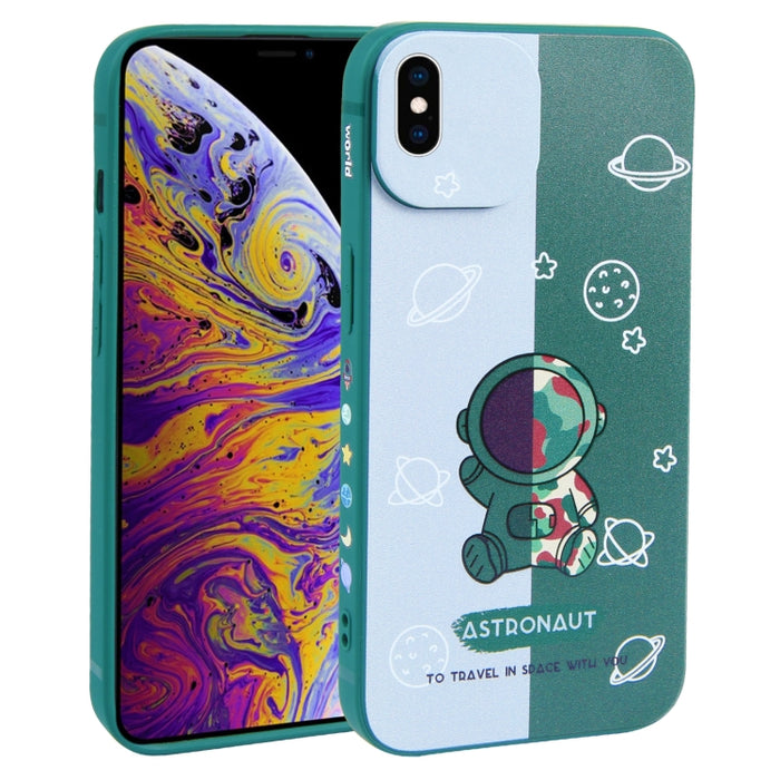 Caja del teléfono de TPU con patrón de astronauta en contraste de color