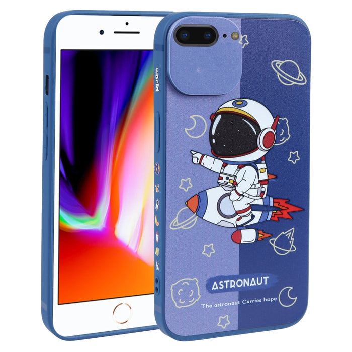 Caja del teléfono de TPU con patrón de astronauta en contraste de color