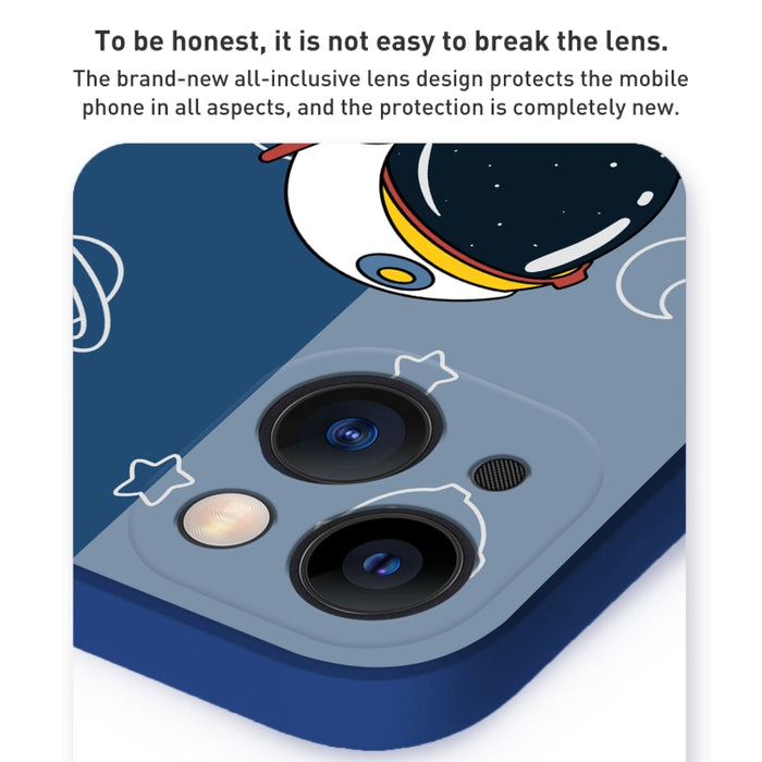 Caja del teléfono de TPU con patrón de astronauta en contraste de color