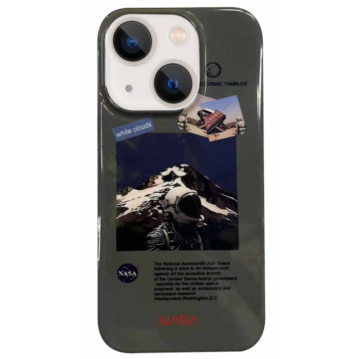 Estuche para teléfono PC brillante con patrón de astronauta