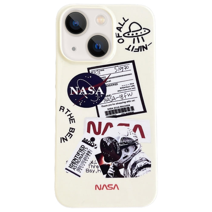 Estuche para teléfono PC brillante con patrón de astronauta