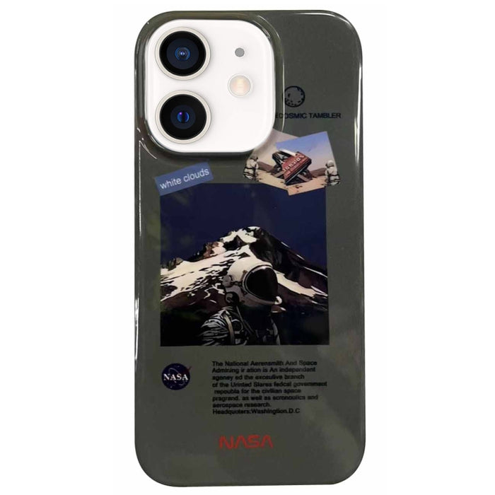 Estuche para teléfono PC brillante con patrón de astronauta