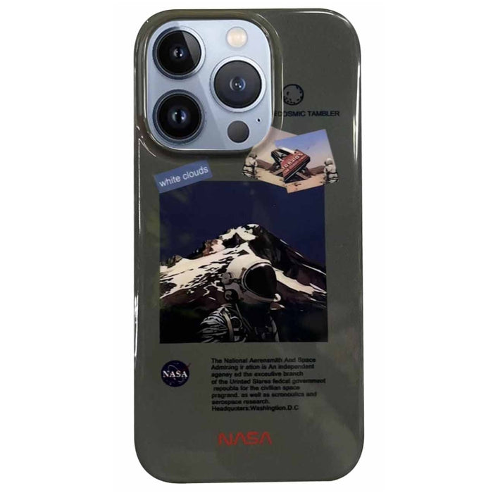 Estuche para teléfono PC brillante con patrón de astronauta