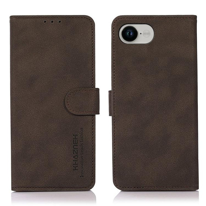 KHAZNEH Estuche para teléfono de cuero con textura mate