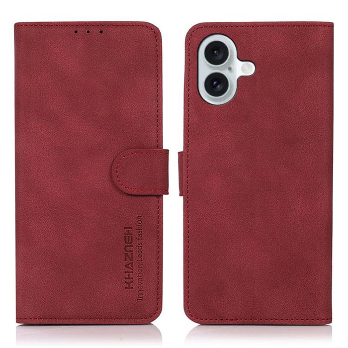 KHAZNEH Estuche para teléfono de cuero con textura mate