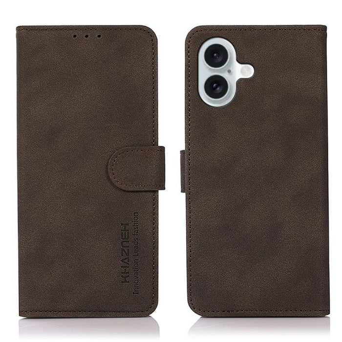 KHAZNEH Estuche para teléfono de cuero con textura mate