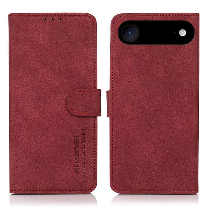 KHAZNEH Estuche para teléfono de cuero con textura mate
