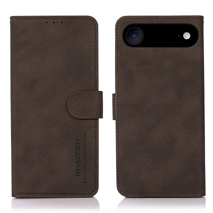 KHAZNEH Estuche para teléfono de cuero con textura mate