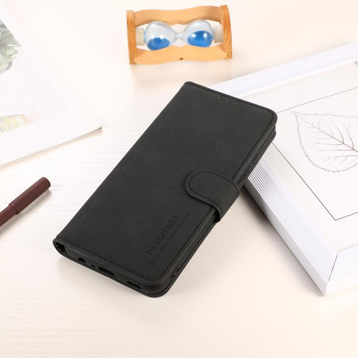 KHAZNEH Estuche para teléfono de cuero con textura mate