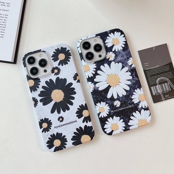 Estuche para teléfono con película de margarita esmerilada