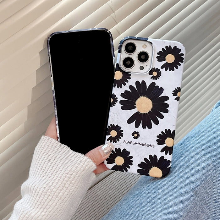 Estuche para teléfono con película de margarita esmerilada