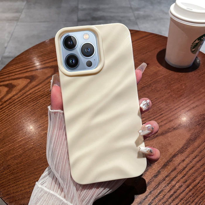 Caja del teléfono de TPU con textura de onda de color sólido