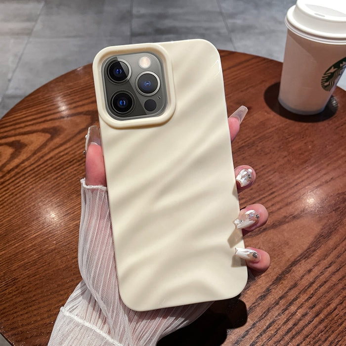 Caja del teléfono de TPU con textura de onda de color sólido