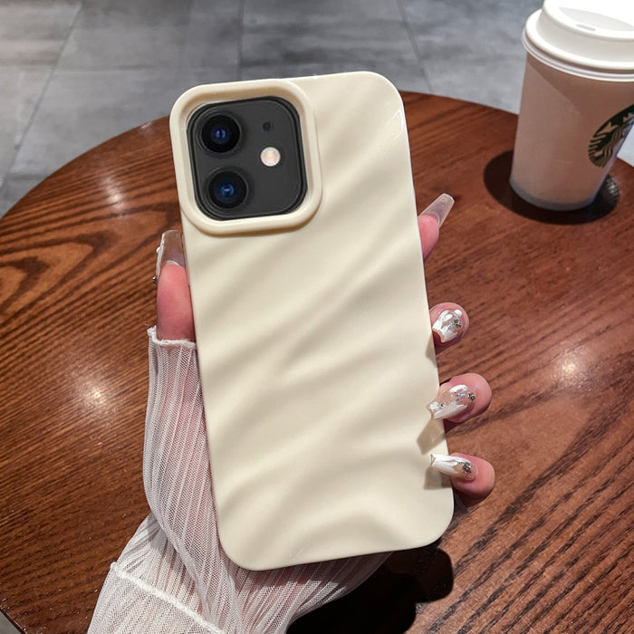 Caja del teléfono de TPU con textura de onda de color sólido