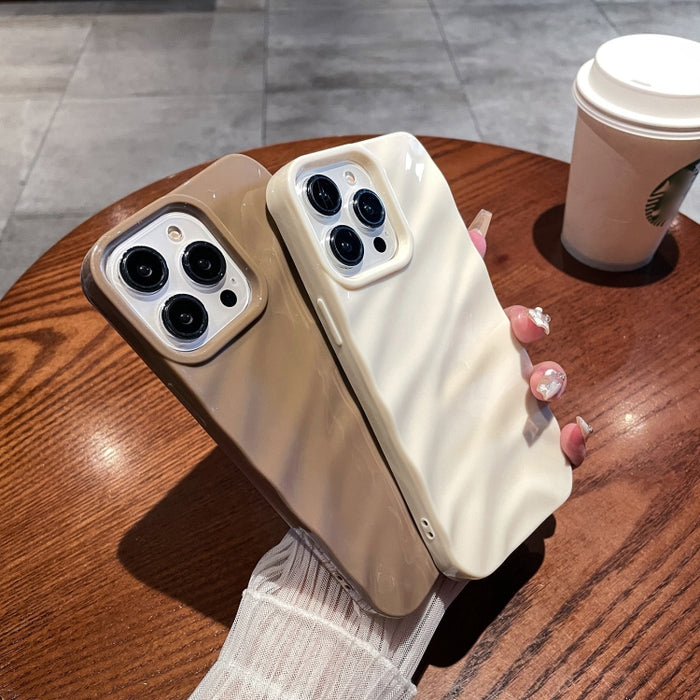 Caja del teléfono de TPU con textura de onda de color sólido