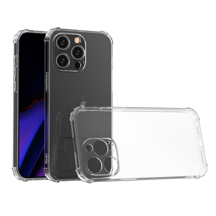 Caja de teléfono de TPU transparente a prueba de golpes de cuatro esquinas