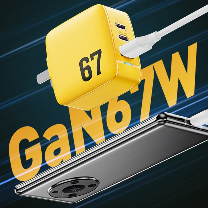 Cargador WK WP-U141 67W USB+Doble USB-C / Type-C GaN