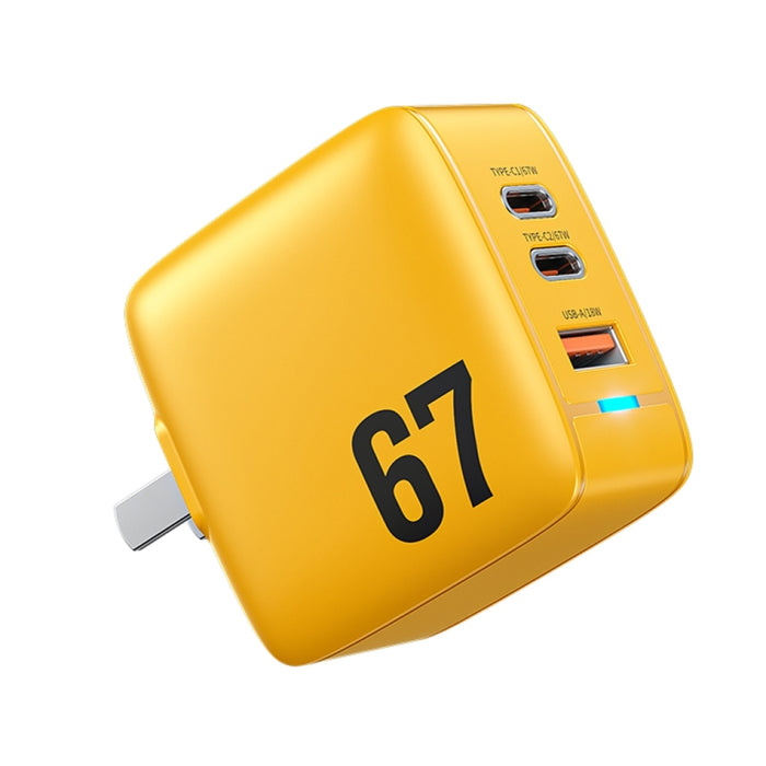 Cargador WK WP-U141 67W USB+Doble USB-C / Type-C GaN