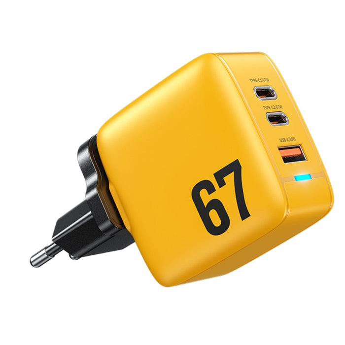 Cargador WK WP-U141 67W USB+Doble USB-C / Type-C GaN