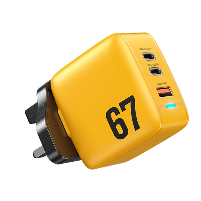 Cargador WK WP-U141 67W USB+Doble USB-C / Type-C GaN
