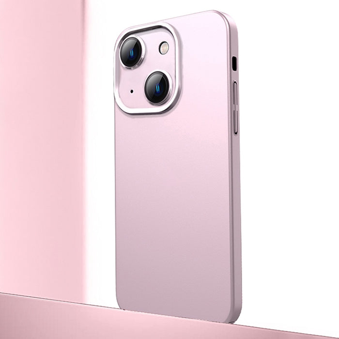 Caja de teléfono de material de metal esmerilado con protección de lente