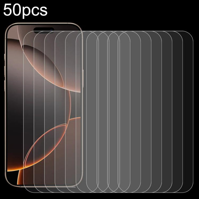 50pcs 0.26mm 9H 2.5D Película de vidrio templado de alto aluminio