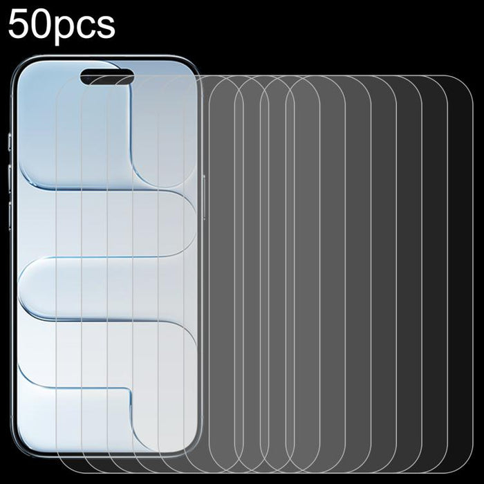 50pcs 0.26mm 9H 2.5D Película de vidrio templado de alto aluminio